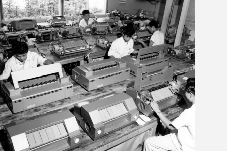 Production line of Ricopy 303 and 505 models (1957)