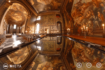 Fully spherical image captured by RICOH THETA